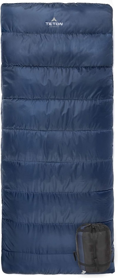 1. Teton Sports Envelope Shaped Sleeping Bag for Camping